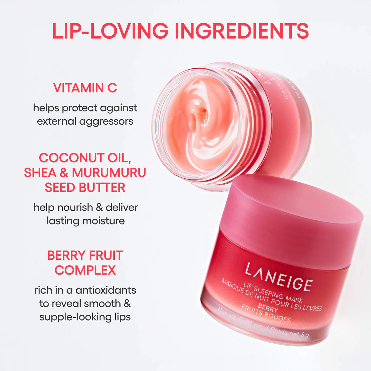*PREORDEN: Midnight Minis Hydrating Lip Sleeping Mask Treatment 5 pc. Gift Set - Laneige / Set 5 mini mask labios