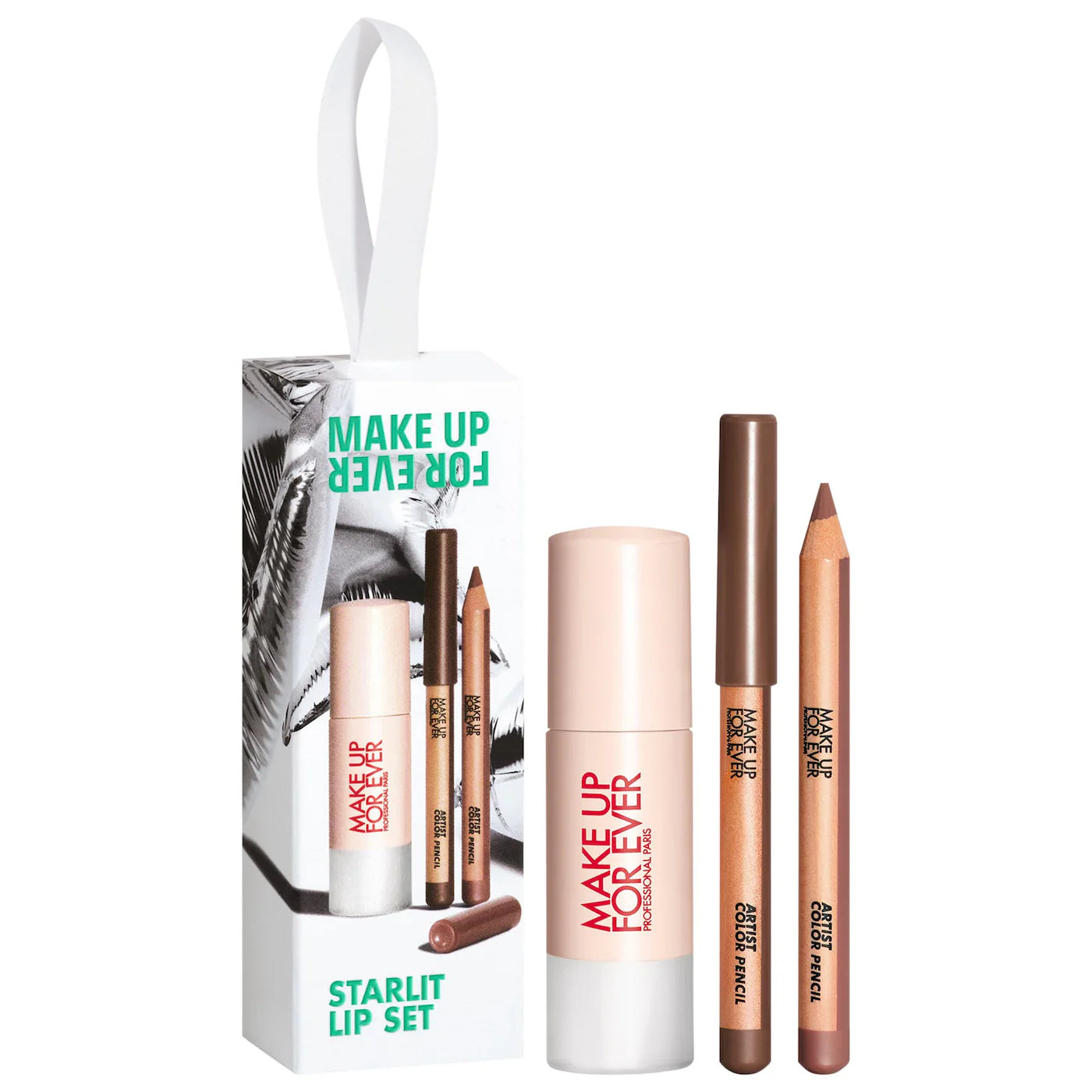 *PREORDEN: Mini Artist Color Lip Pencils & Super Boost Gloss Trio - MAKE UP FOR EVER / Set 3 pzas labios