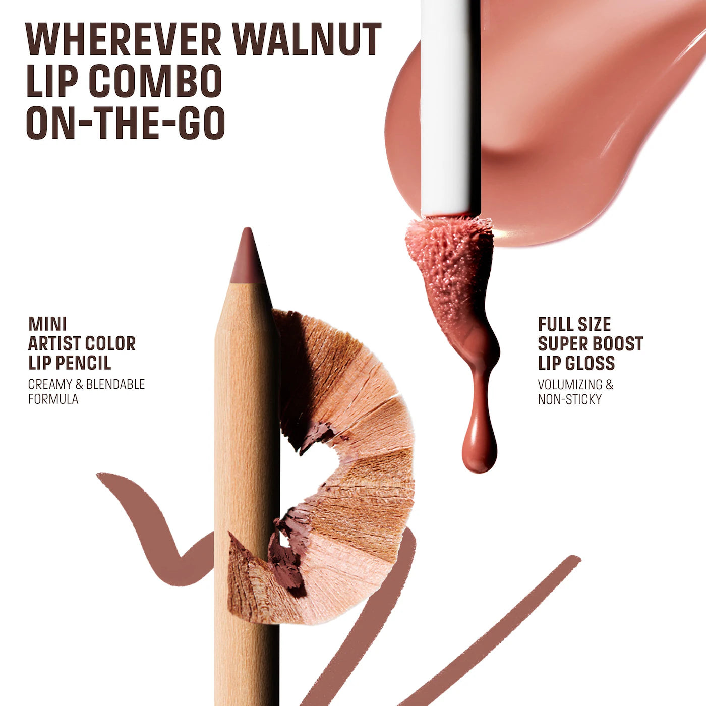 *PREORDEN: Mini Artist Color Pencil Lip Liner & Full Size Super Boost Lip Gloss Kit - MAKE UP FOR EVER / Set de labios