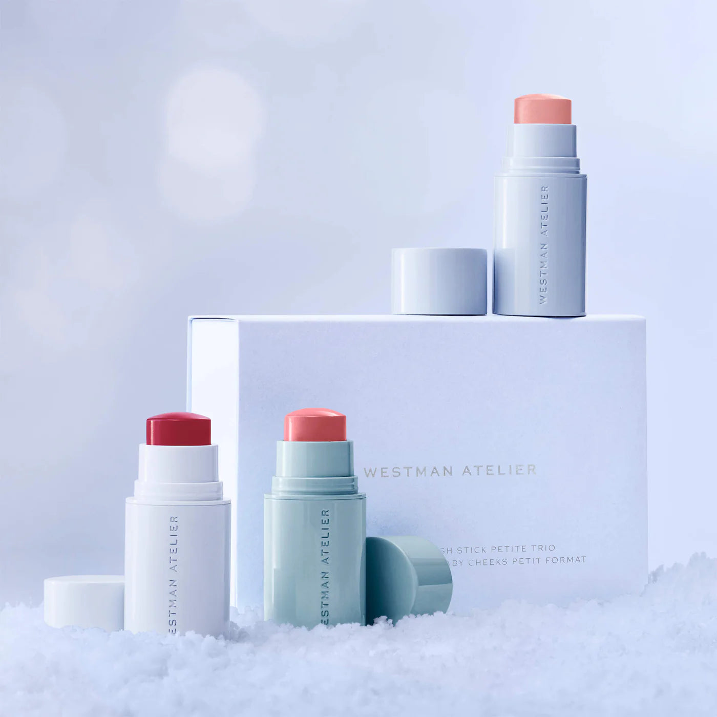 *PREORDEN: Mini Baby Cheeks Lip + Cheek Cream Blush Stick Trio Gift Set - Westman Atelier / 3 pzas mini rubores