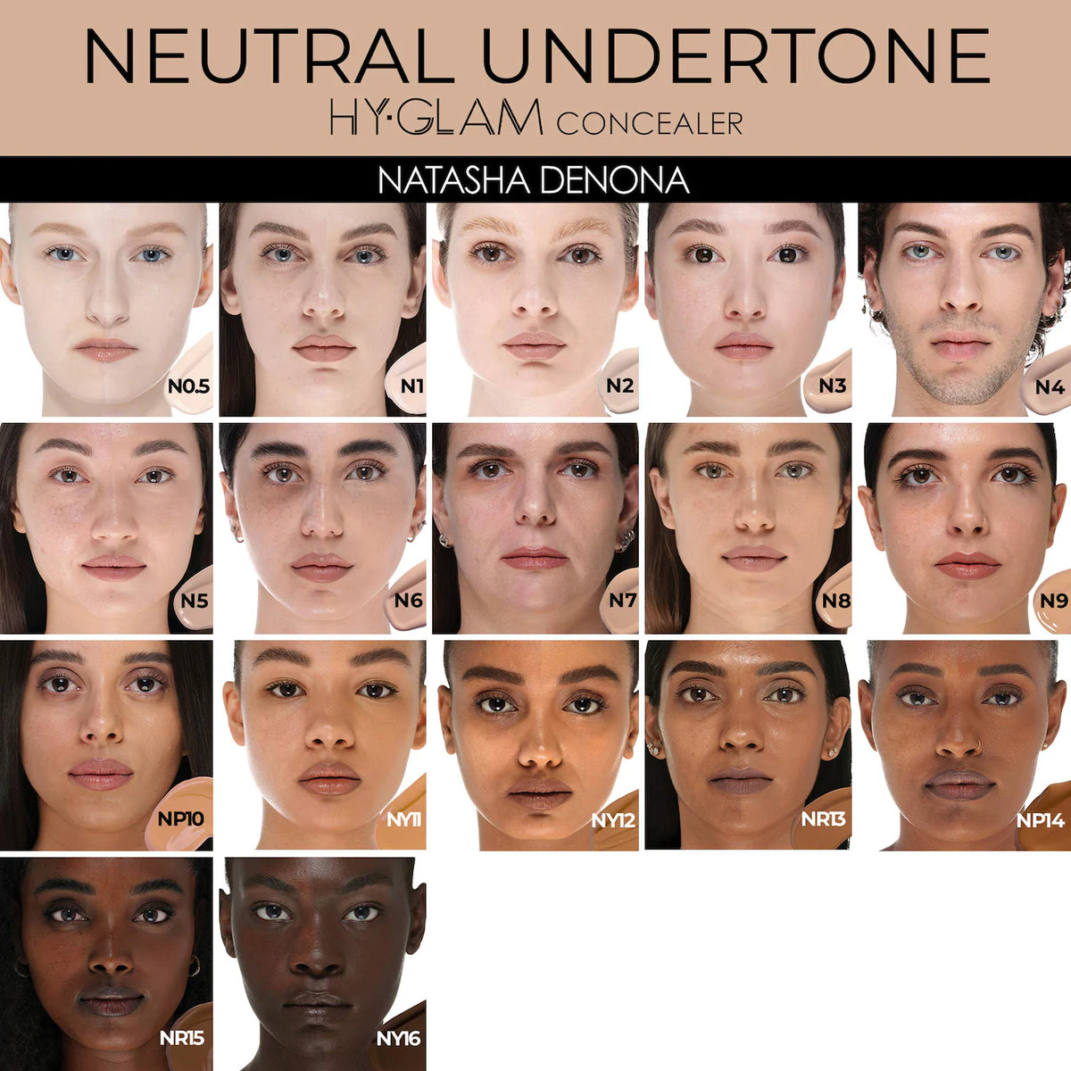 *PREORDEN: MINI Hy-Glam Brightening & Hydrating Medium to Full Coverage Crease Proof Serum Concealer - NATASHA DENONA / Mini Corrector al