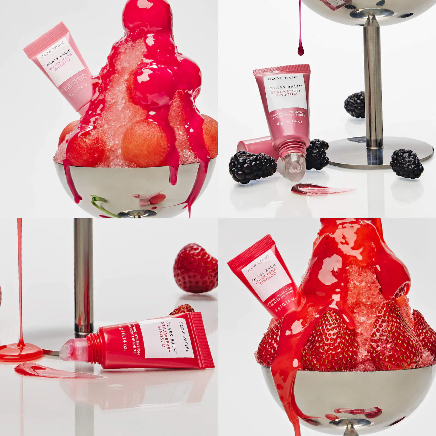 *PREORDEN: Mini Glass Balm Lip Collection Gift Set - Glow Recipe / 4 Mini pzas bálsamo hidratante