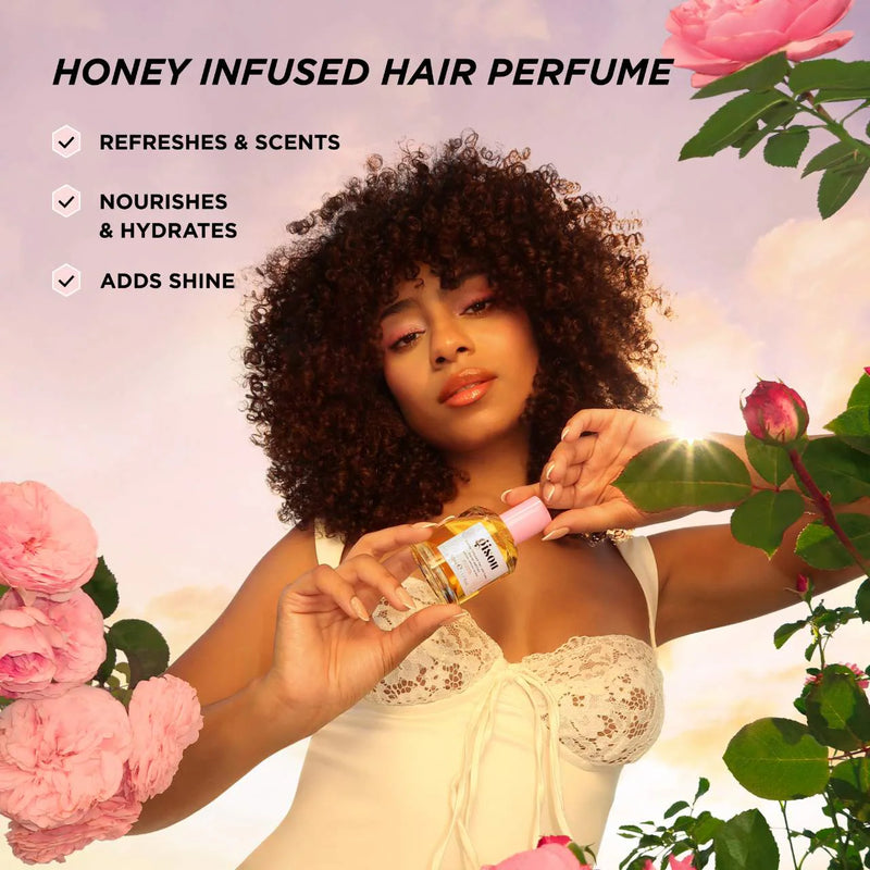 *PREORDEN: Honey Infused Hair Perfume 50mL - Wild Rose - Gisou / Perfume para cabello aroma floral