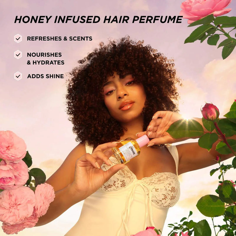 Honey Infused Hair Perfume 50mL - Wild Rose - Gisou / Perfume para cabello aroma floral