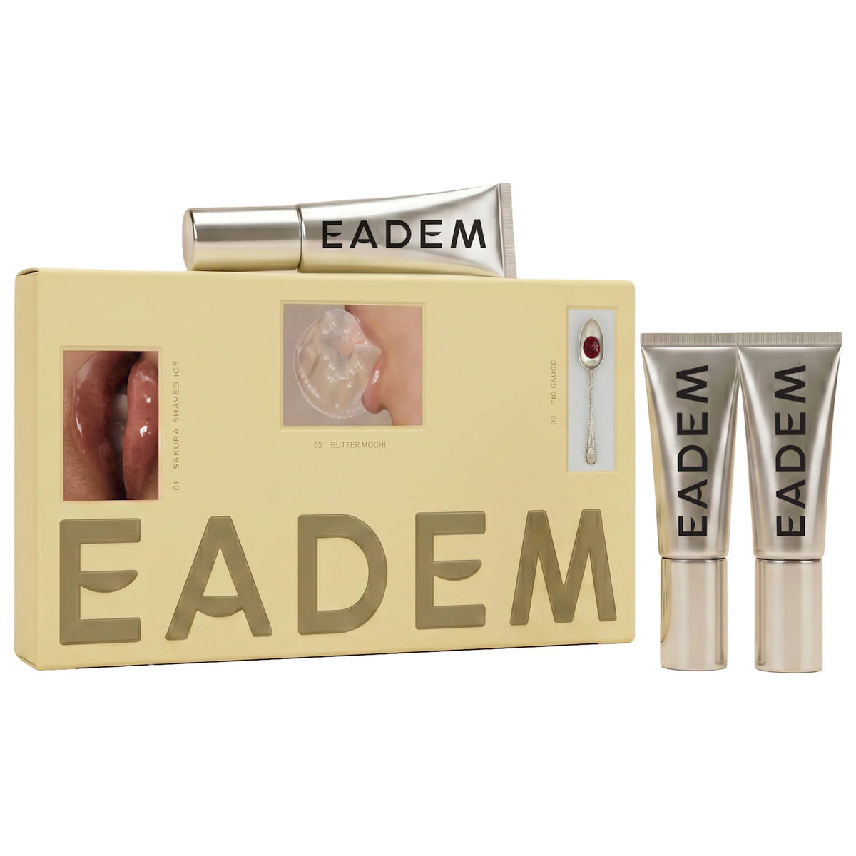 Mini Le Chouchou Peptides Nourishing + Softening Mini Lip Balm Trio - EADEM / Set de tres mini balsamos labiales