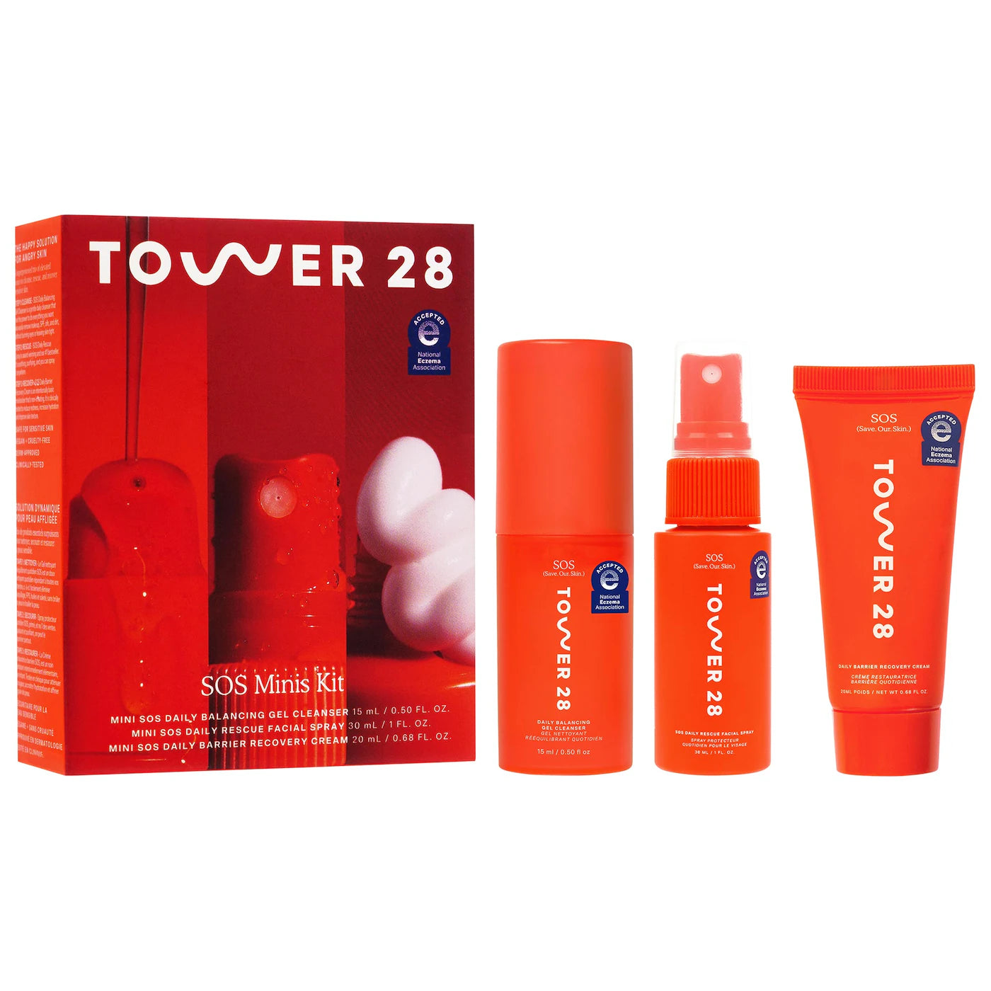 *PREORDEN: Mini SOS Skincare Bestsellers Set - Tower 28 / Set que minimiza acné, irritación y enrojecimiento