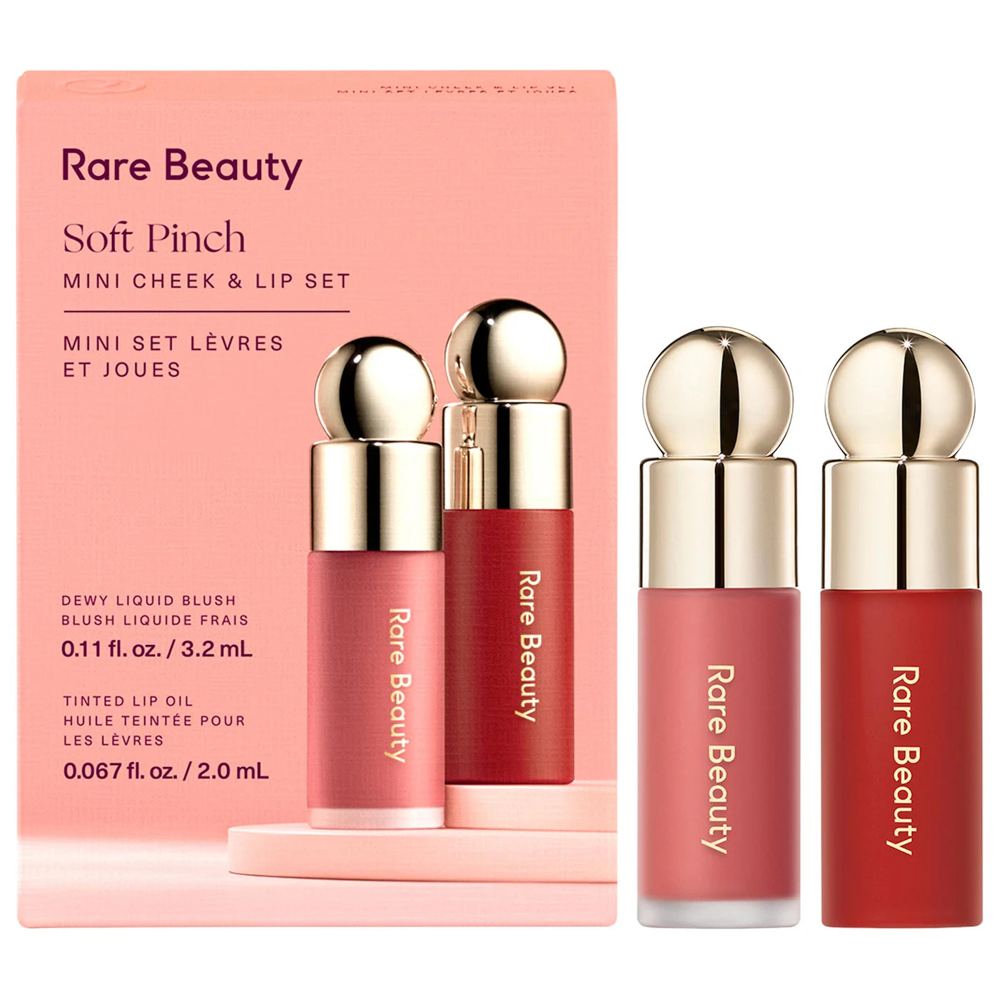 Mini Soft Pinch Liquid Blush and Lip Oil Set - Rare Beauty by Selena Gomez  / Set 2 pzas mini rubor y brillo labial