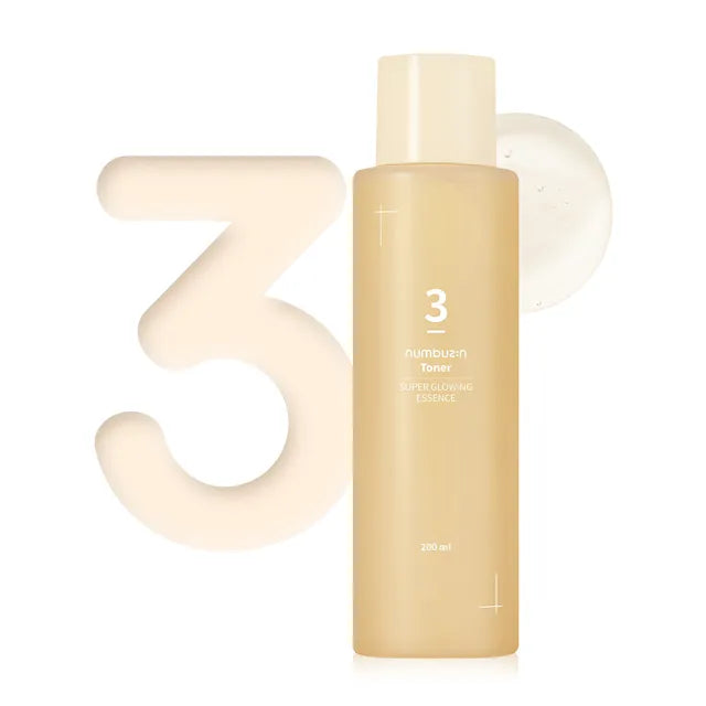 No. 3 Super Glowing Essence Toner - numbuzin / Tónico iluminador e hidratante