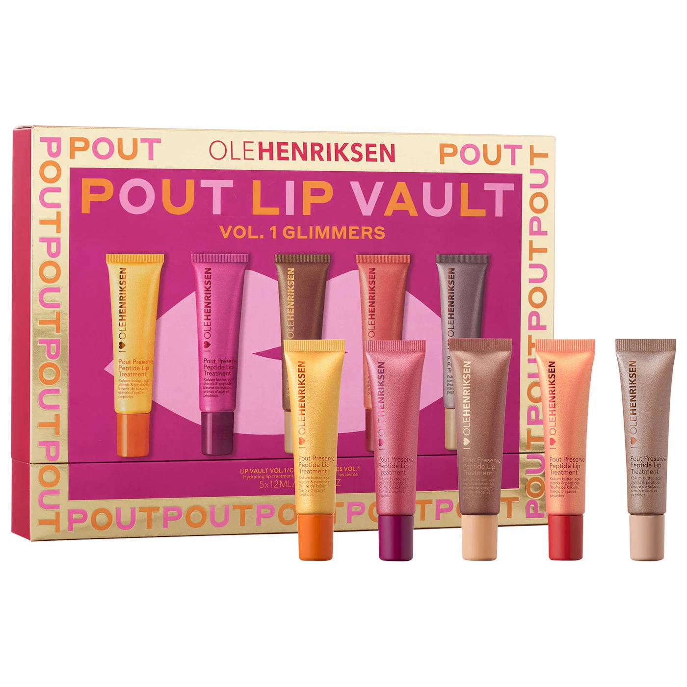 Pout Preserve Peptide Lip Treatment Glimmer Vault Vol. 1 - OLEHENRIKSEN / Set 5 pzas bálsamos de labioS