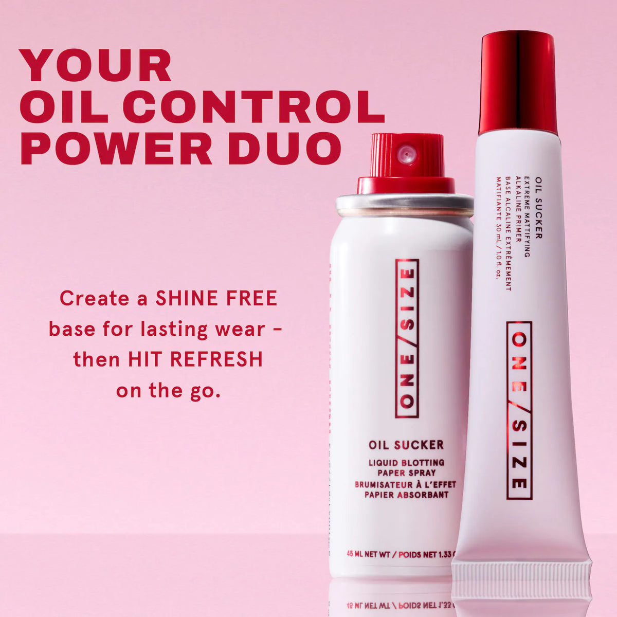 *PREORDEN: Oil Sucker Prep & Refresh Mattifying Duo - ONE/SIZE by Patrick Starrr  / Set primer + spray para exceso de grasa