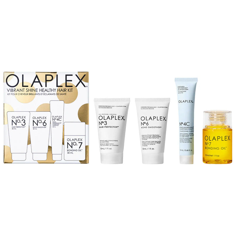 *PREORDEN: Vibrant Shine Healthy Hair Kit - Olaplex / Set de 4 productos para el cabello