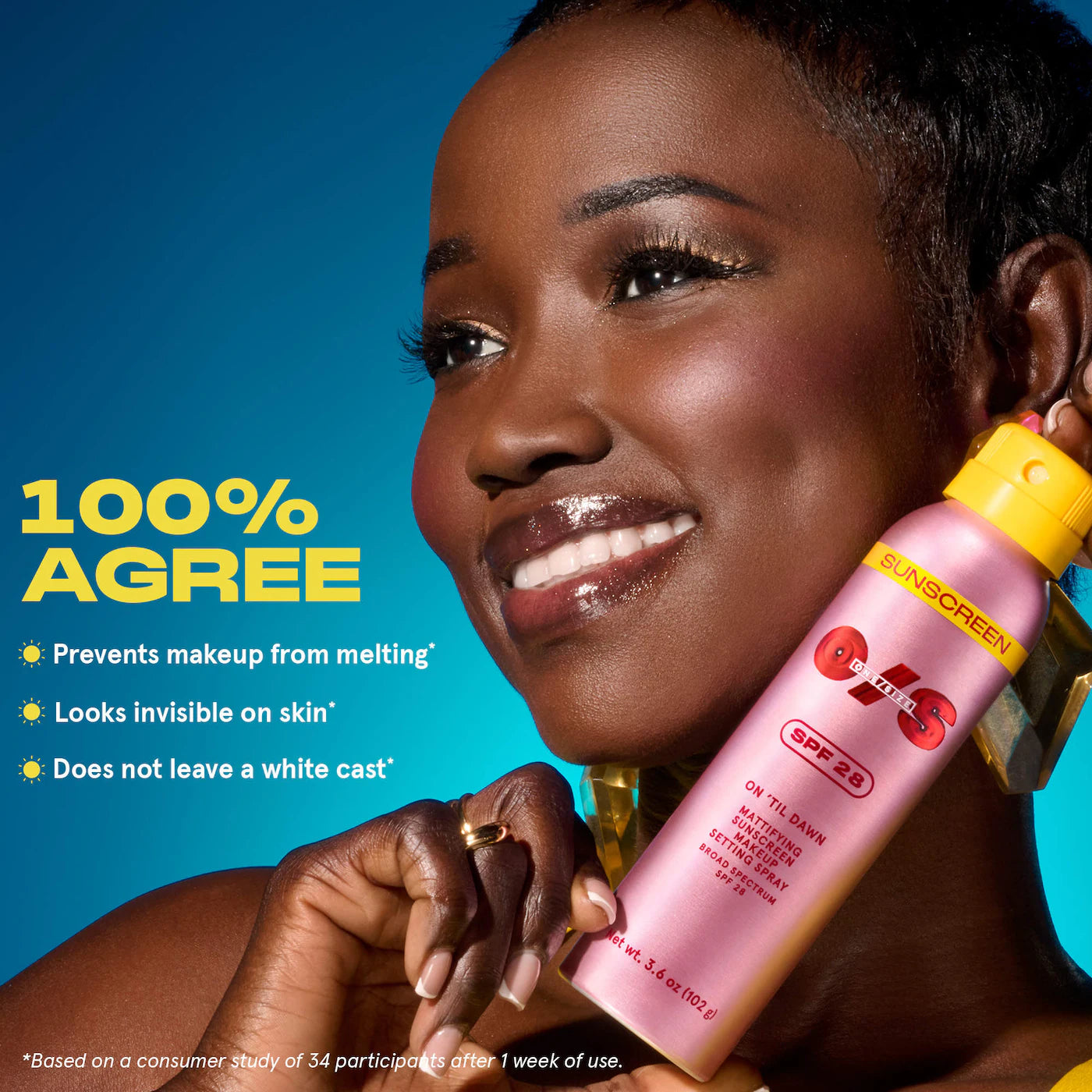 On 'Til Dawn Mattifying Sunscreen Makeup Setting Spray SPF 28 - ONE SIZE by Patrick Starrr / Spray Fijador con spf