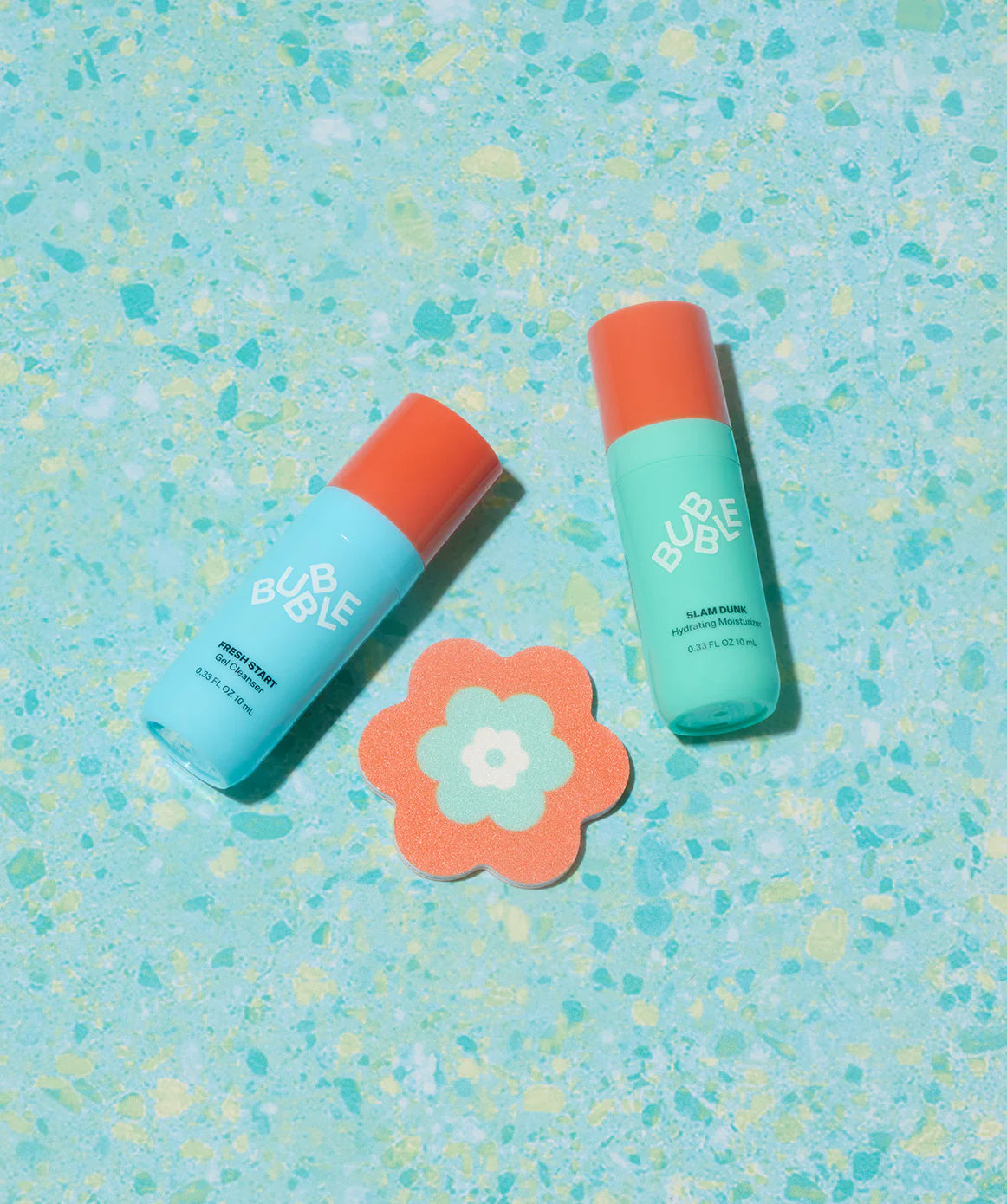 Out and About - Bubble Skincare / Crema hidratante + Limpiador minis