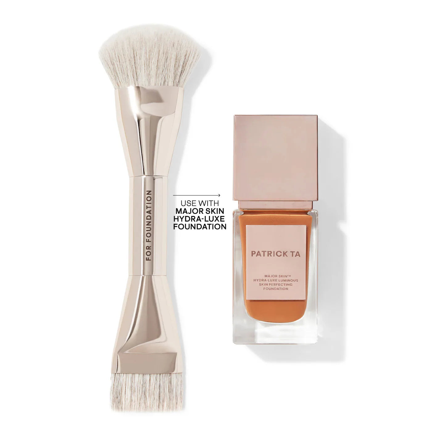 *PREORDEN: Dual Ended Foundation Brush - PATRICK TA / Brocha de doble punta para la base