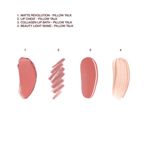 Pillow Talk Beautifying Lip And Cheek Secrets - Charlotte Tilbury / Set 4 pzas Ed. Limitada