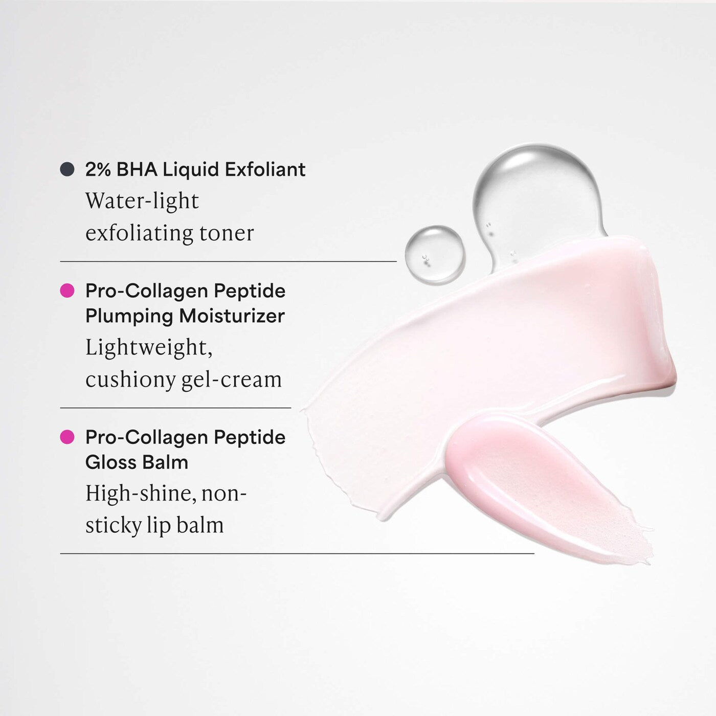*PREORDEN: Plump + Glow Skincare Trio with 2% BHA & Peptides for Smoother, Firmer Skin - Paula's Choice / Set de cuidado de la piel