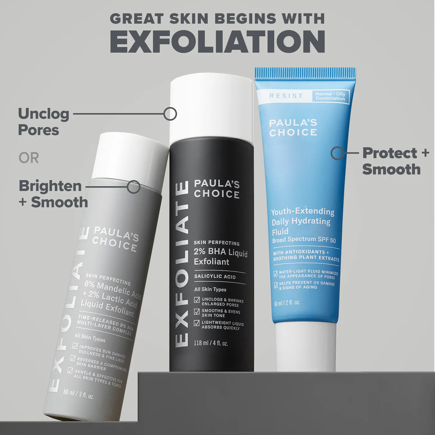 RESIST Youth-Extending Daily Hydrating Fluid SPF 50, 60mL - Paula’s Choice / Protector solar ligero