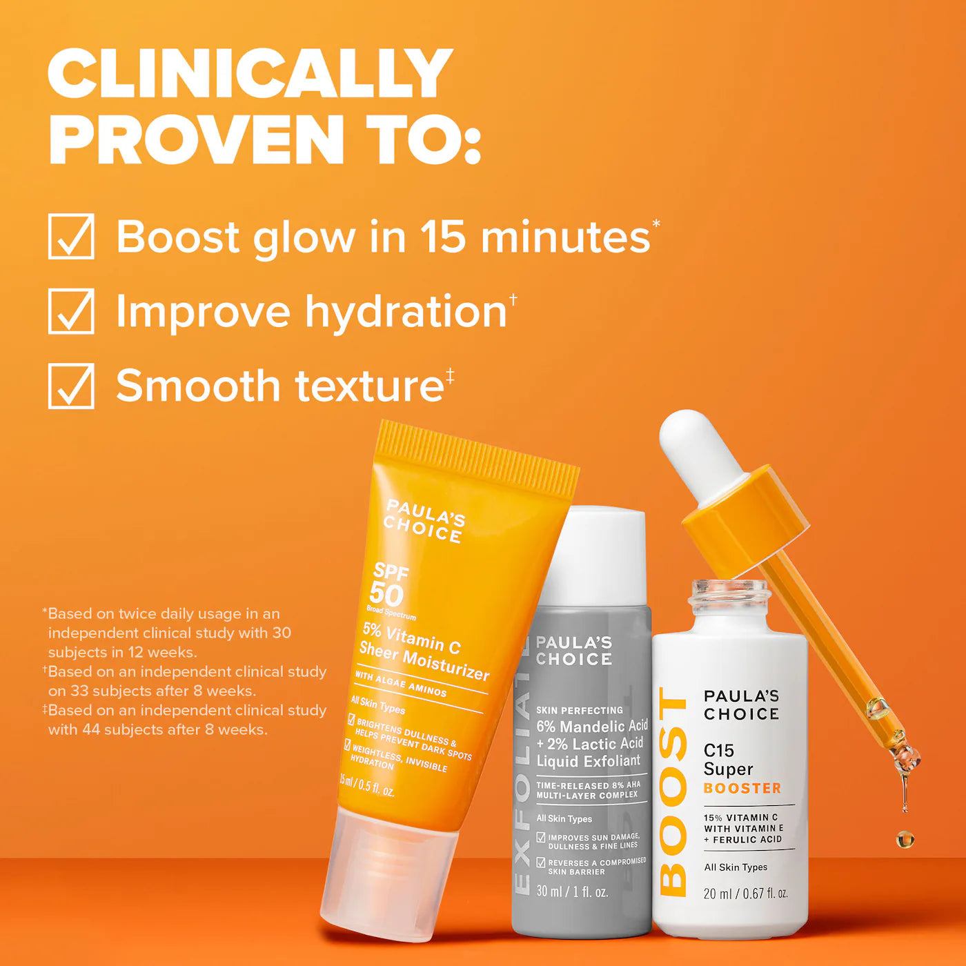 *PREORDEN: Brighter Days Ahead Kit with Vitamin C and AHA for Discoloration - Paula’s Choice / Set 3 pzas iluminador