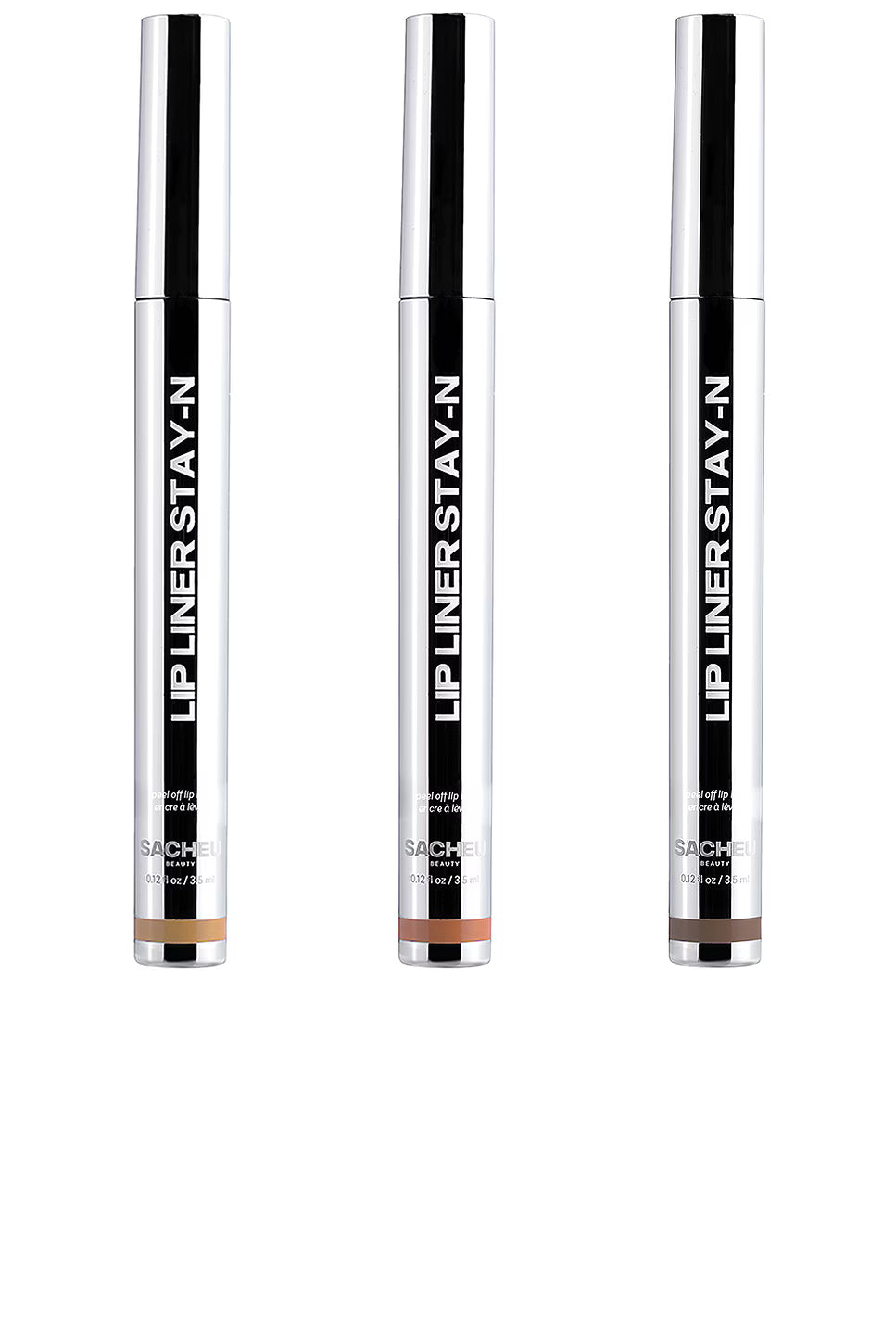 BESTSELLER LIP LINER STAY-N® -  SACHEU  / Set 3 pzs delineador de labios peel off, larga duración