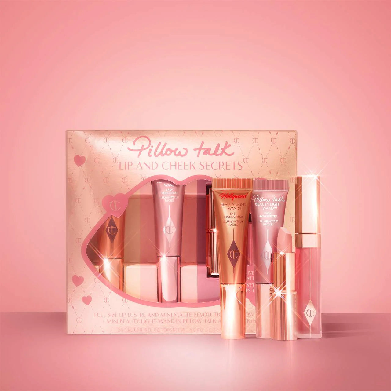Pillow Talk Lip and Cheek Secrets Set - Charlotte Tilbury / Set 4 pzas Ed. Limitada