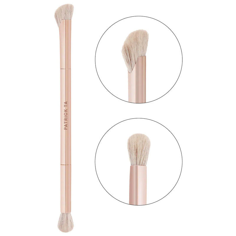 Precision Dual Ended Nose Brush Contour - PATRICK TA / Brocha de doble punta para esculpir áreas pequeñas