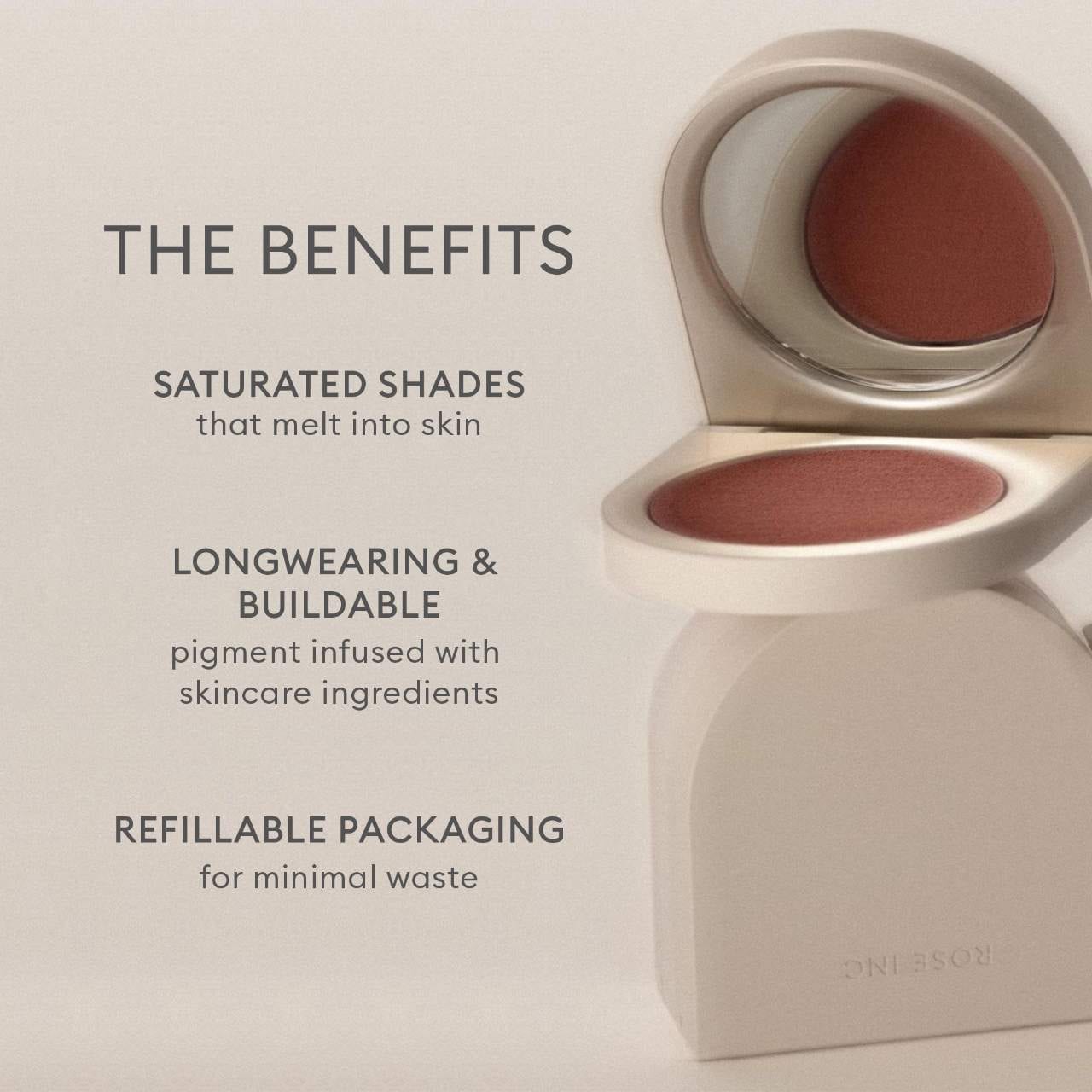 The Cream Color Lip & Cheek Set - Rose Inc / Rubor en crema y labial