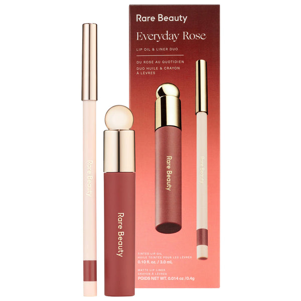 Everyday Rose Lip Oil & Liner Duo - Rare Beauty / Set con tinta de labios y lápiz labial