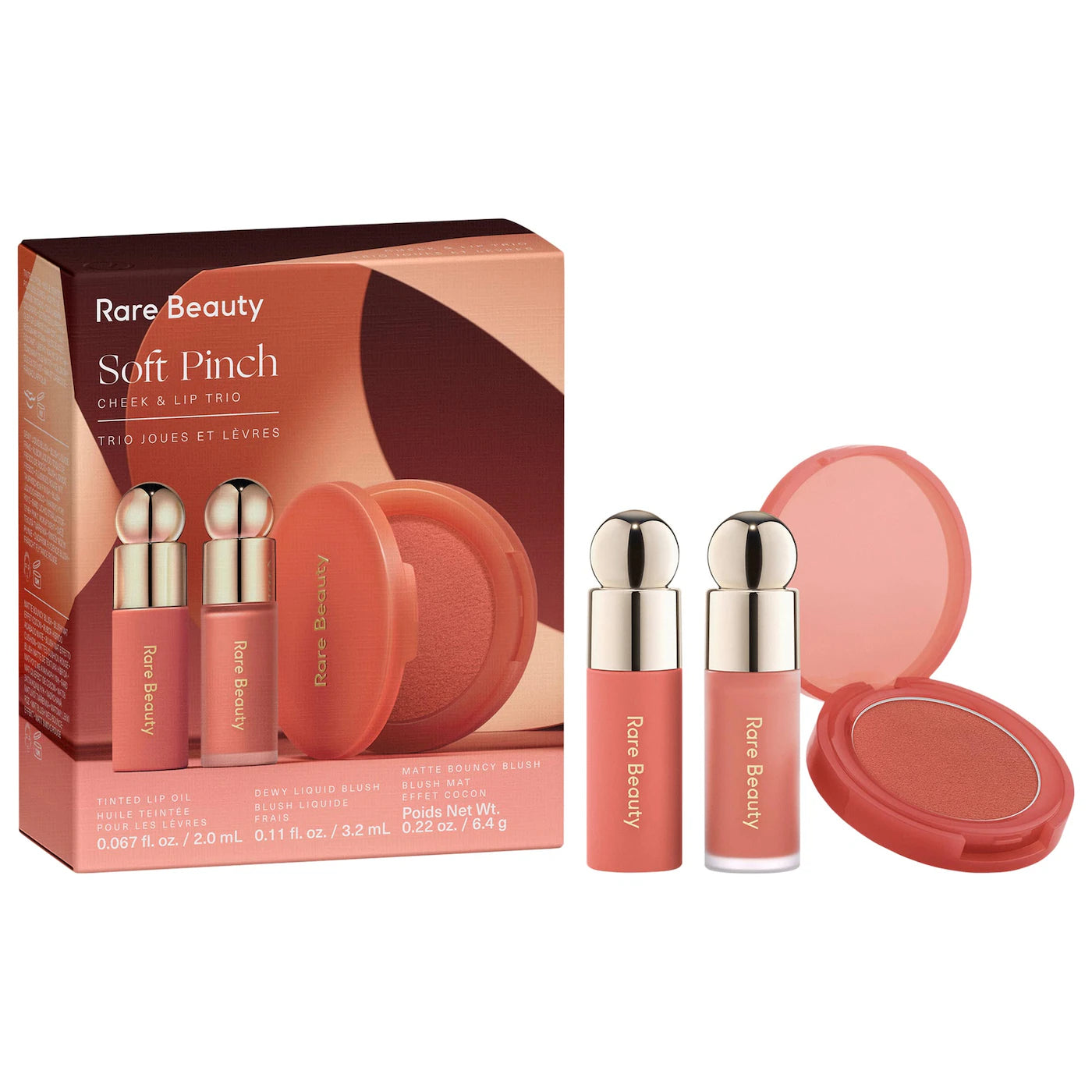 *PREORDEN: Soft Pinch Cheek & Lip Trio Makeup Gift Set - Rare Beauty by Selena Gomez  / Set 3 pzas mini rubor + labios