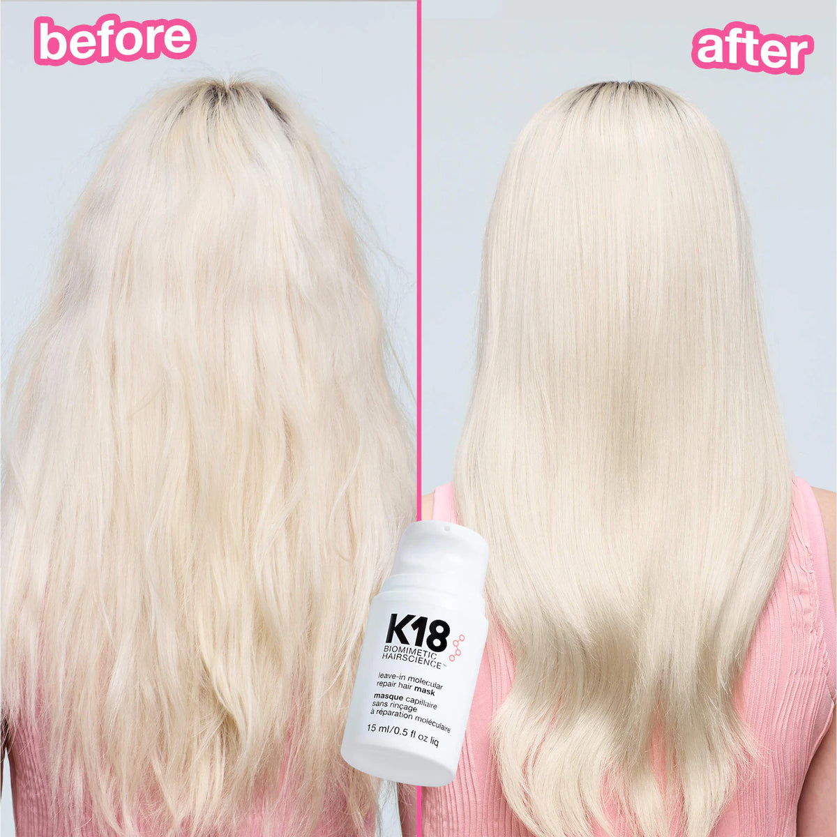 *PREORDEN: Repair + Protect Mini Leave-In Molecular Repair Mask & HeatBounce Leave-In Conditioner Gift Set - K18 / Set reparador de cabello