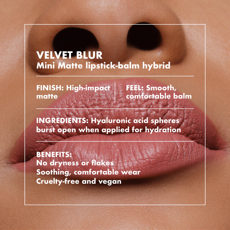 *PREORDEN: Mini Velvet Blur Matte Lipstick Balm Set - Simihaze Beauty / 2 pzas labial y bálsamo