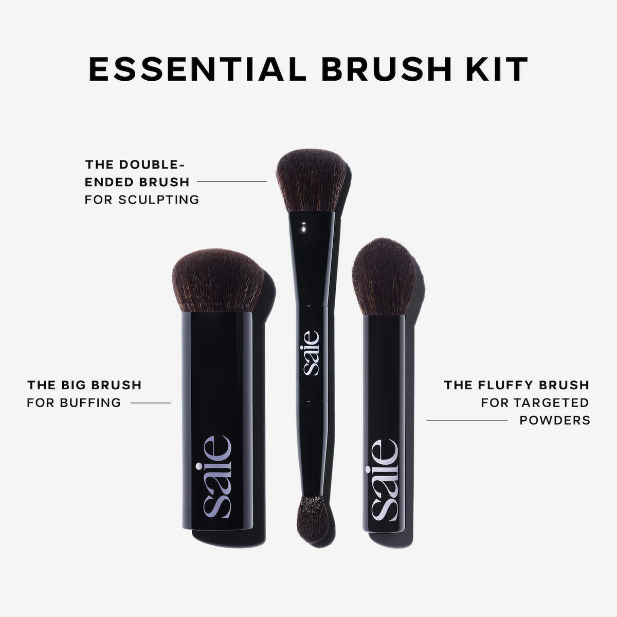 *PREORDEN: Brush Essentials Makeup Brush Gift Set with Travel Case - Saie / Set de brochas