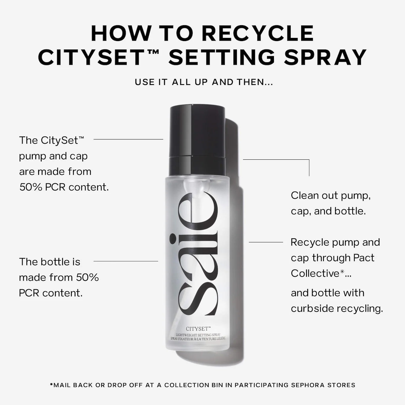 *PREORDEN: CitySet™ Ultra-Fine Mist Setting Spray with 16 Hour Wear - Saie / Fijador de maquillaje