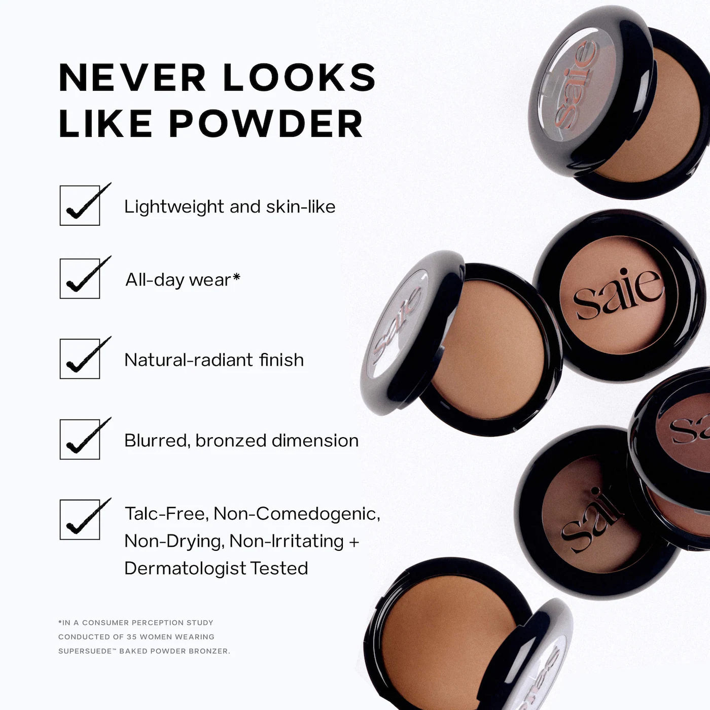 *PREORDEN: SuperSuede™ Radiant Talc-Free Baked Powder Bronzer - Saie / Bronceador en polvo