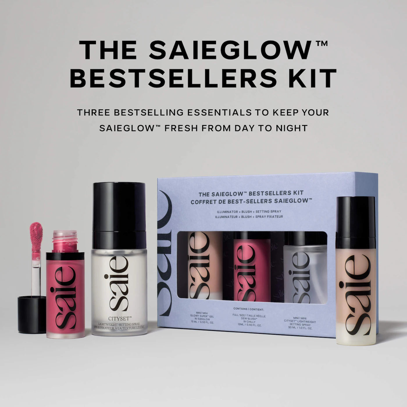 *PREORDEN: The Saieglow™ Bestsellers Kit - Saie / Set 3 pzas rostro
