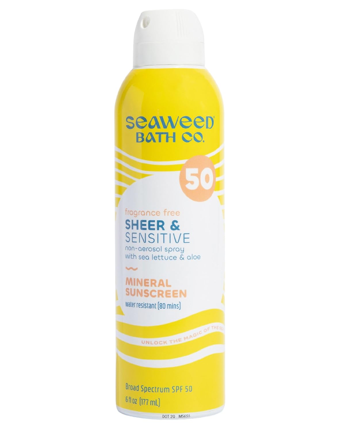 Sheer Mineral Sensitive SPF 50 Broad Spectrum Sunscreen Spray -  Seaweed Bath Co / Protector Solar en Spray SPF 50 para Piel Sensible