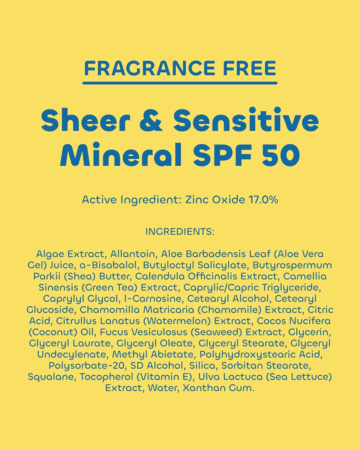 Sheer Mineral Sensitive SPF 50 Broad Spectrum Sunscreen Spray -  Seaweed Bath Co / Protector Solar en Spray SPF 50 para Piel Sensible