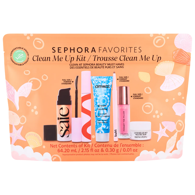 *PREORDEN: Clean Me Up Kit - Sephora Favorites / Set 6 pzas esenciales de belleza Edición Limitada