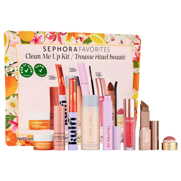 Clean Me Up Makeup and Skincare Value Set - Sephora Favorites / Set 8 pzas rutina diaria Edición Limitada