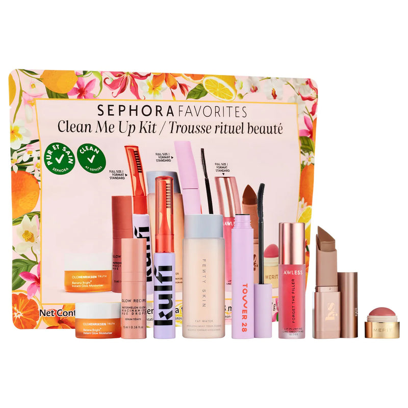 Clean Me Up Makeup and Skincare Value Set - Sephora Favorites / Set 8 pzas rutina diaria Edición Limitada