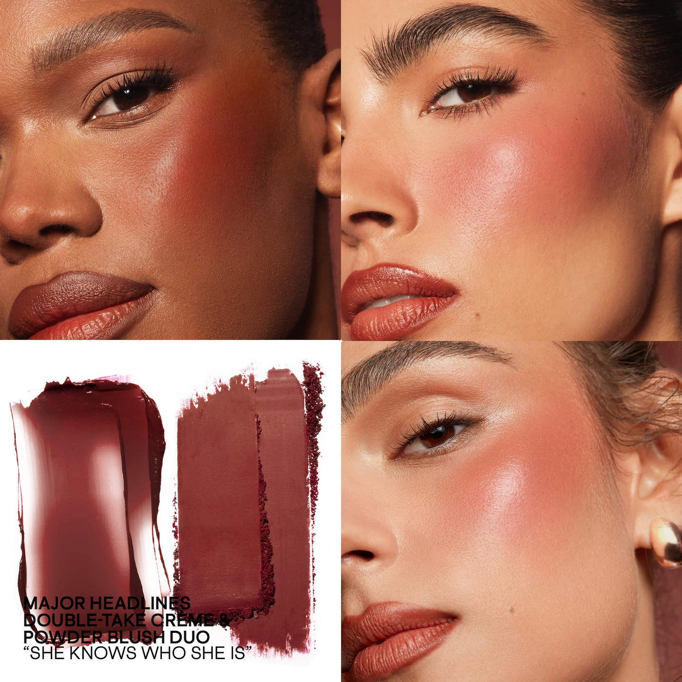 MINI Major Headlines Double Take Creme & Powder Blush - Patrick Ta / Mini rubor en Crema y Polvo
