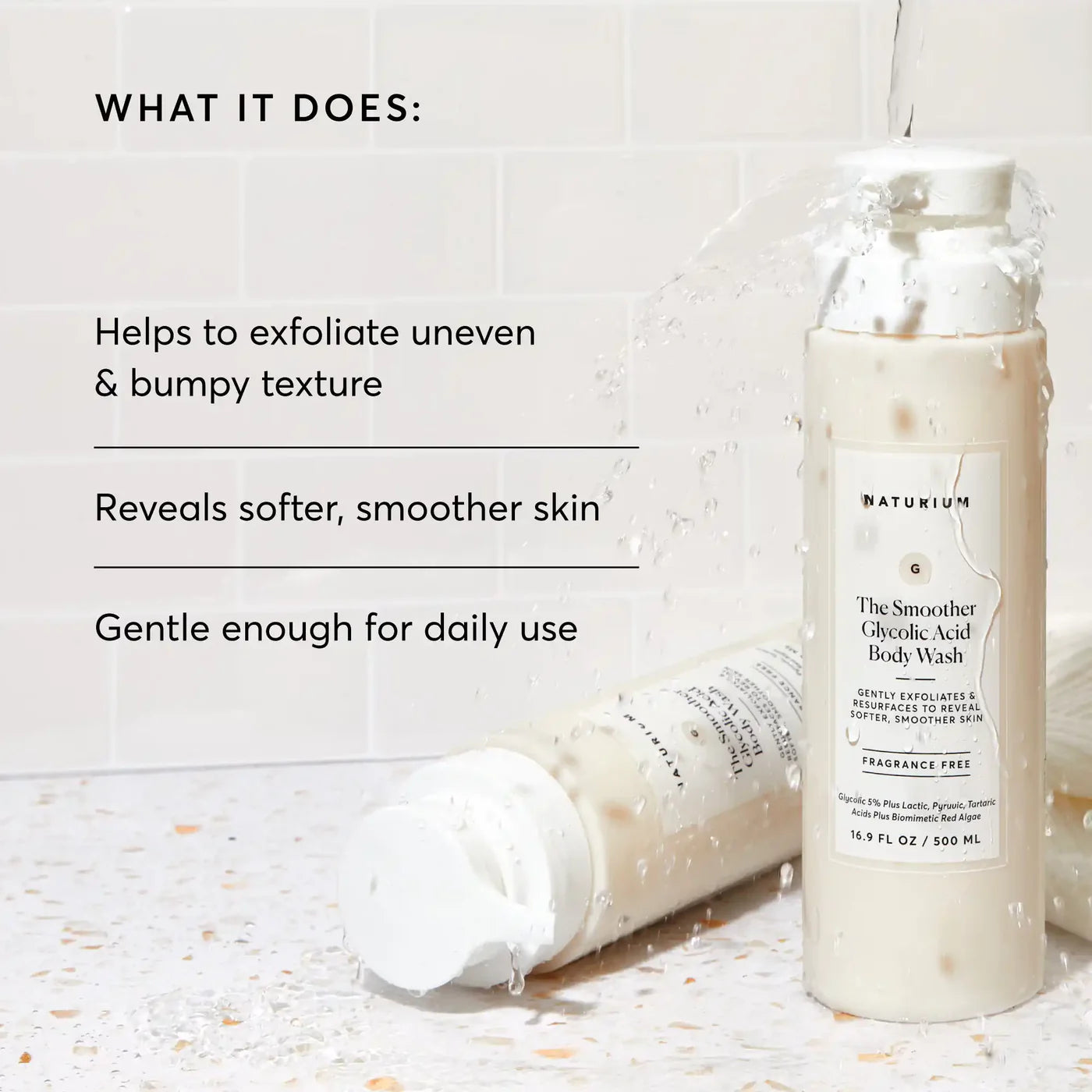 *PREORDEN: The Smoother Glycolic Acid Exfoliating Body Wash - Naturium / Gel de baño exfoliante para piel suave