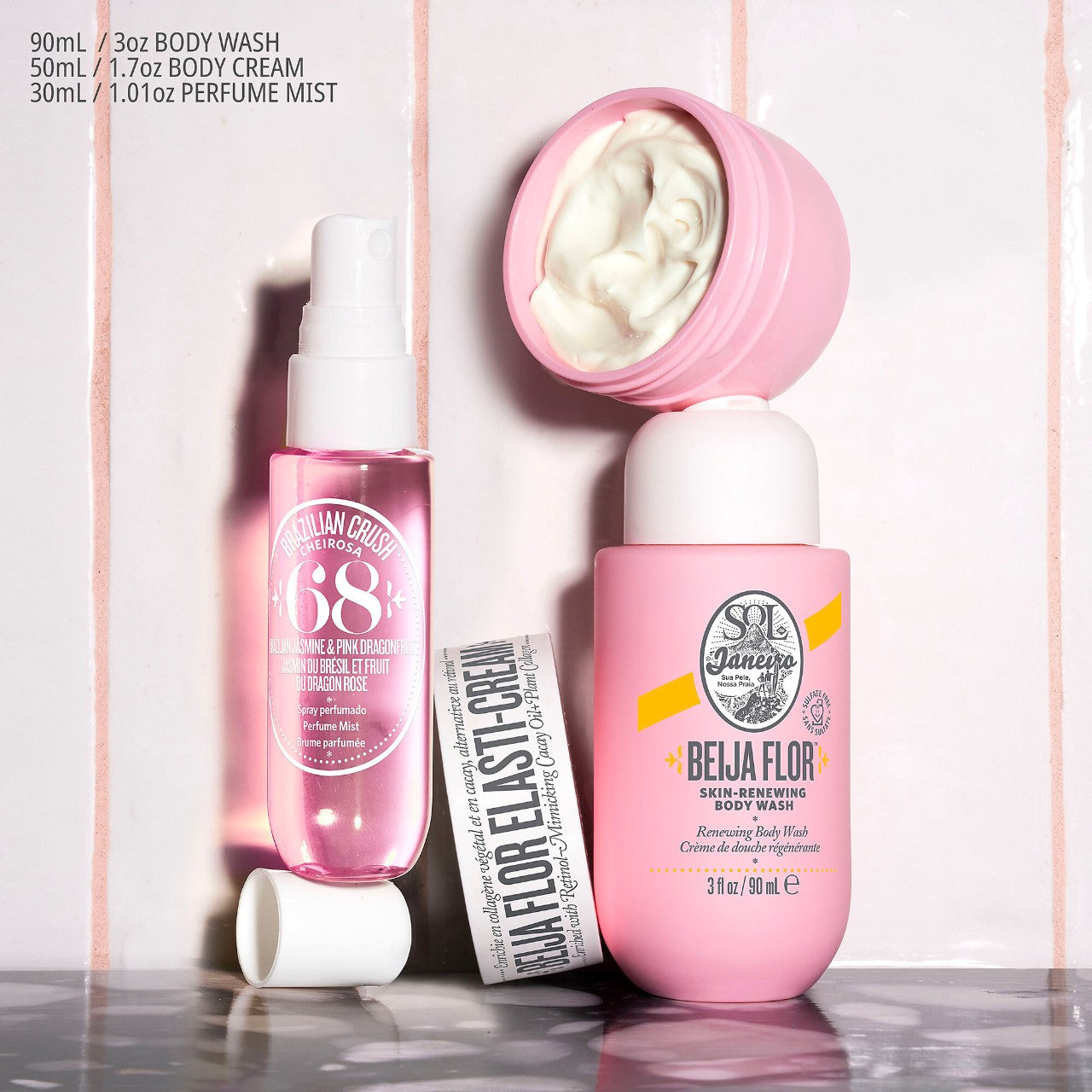 Beija Flor™ Jet Set - Sol de Janeiro / Set de fragancia, crema y gel