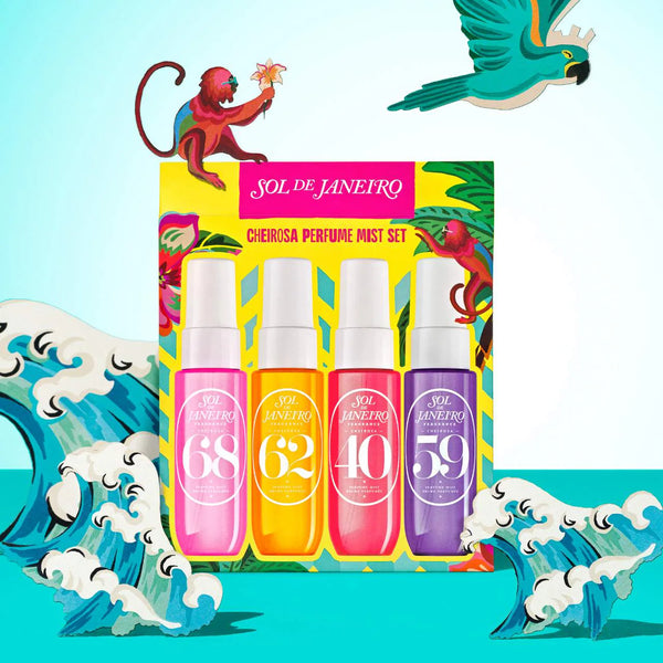 Cheirosa Perfume Travel Mist Set - Sol de Janeiro / Set 4 pzas de fragancias para el cabello