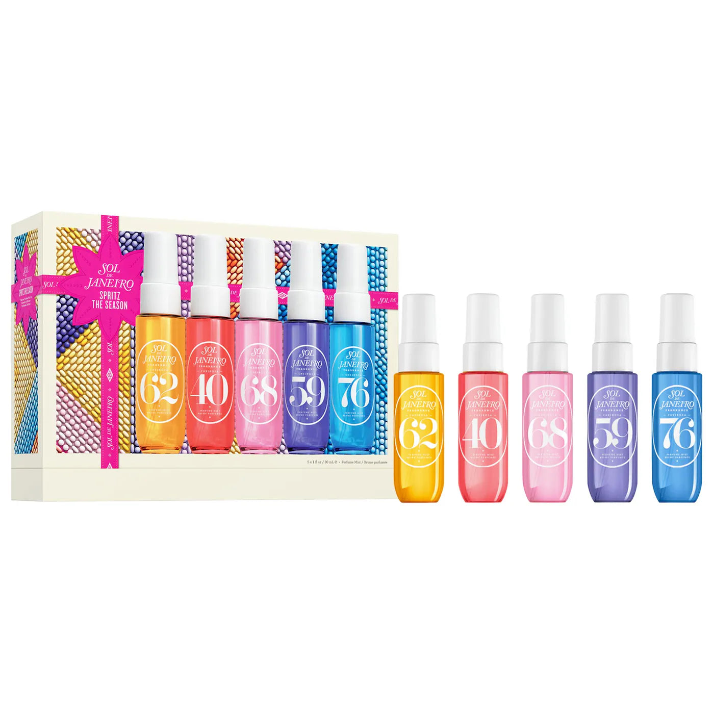 *PREORDEN: Spritz the Season Cheirosa Perfume Mist Gift Set - Sol de Janeiro / Set 5 pzas de fragancias para el cabello