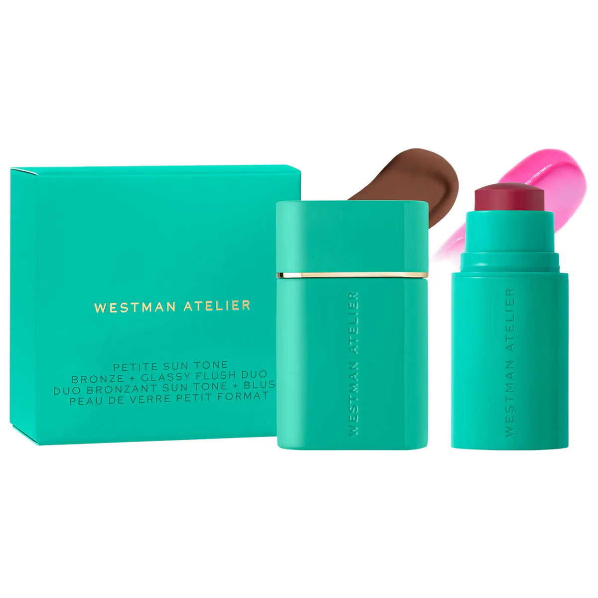 *PREORDEN: Mini Sun Tone Bronze + pH Glassy Blush Duo Gift Set - Westman Atelier / Duo de rubor y bronzer