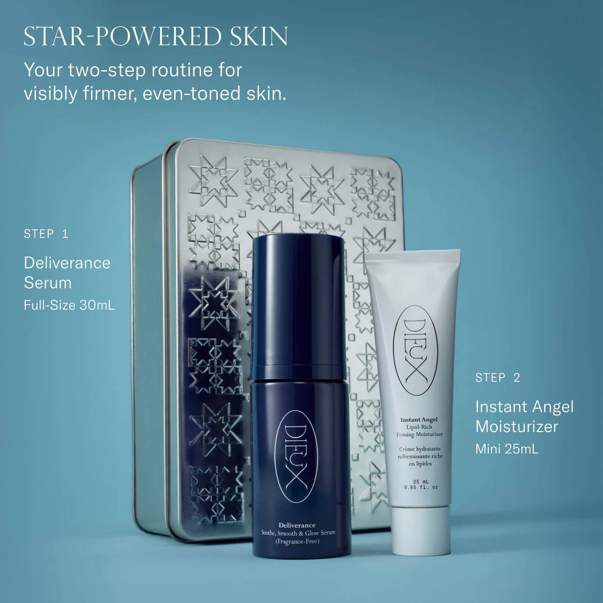 *PREORDEN: Star-Powered Skin – Firm, Soothe, Even Tone Gift Set Dieux / Set de regalo  *Ed. Limitada