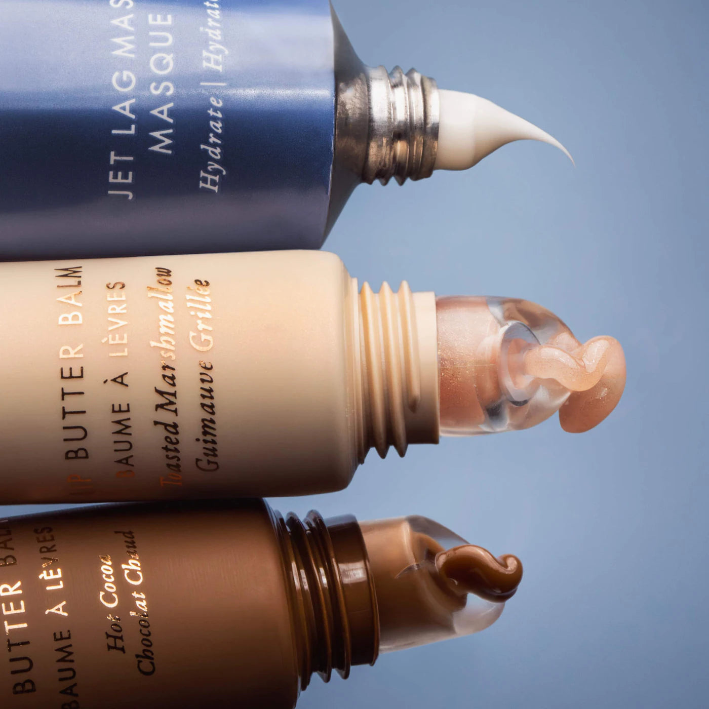 *PREORDEN: The Holiday Trio Set with Lip Butter Balm in Hot Cocoa & Toasted Marshmallow / Set 3 pzas labios y rostro