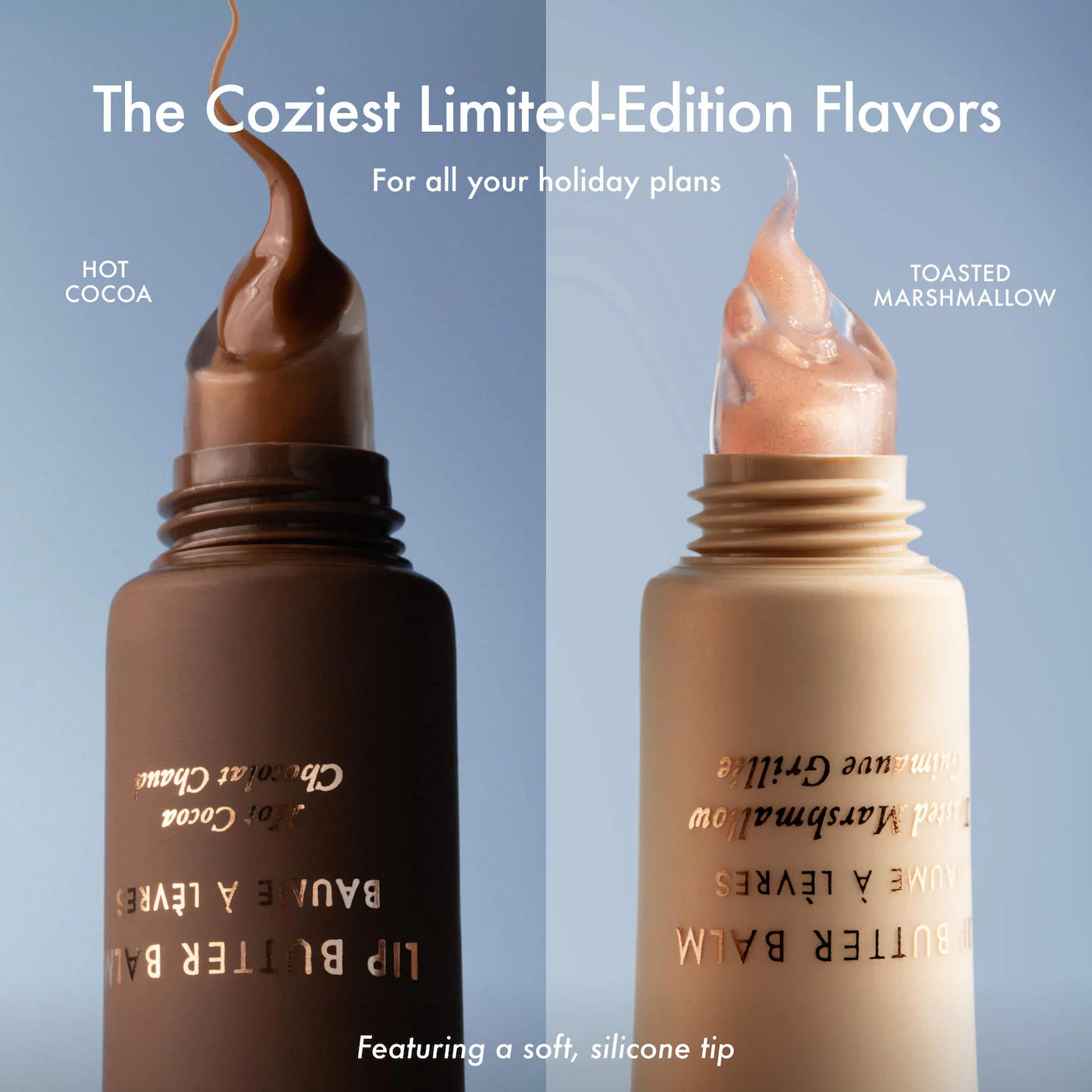 *PREORDEN: The Holiday Trio Set with Lip Butter Balm in Hot Cocoa & Toasted Marshmallow / Set 3 pzas labios y rostro
