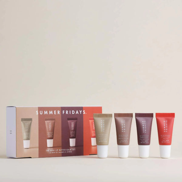 The Mini Lip Butter Balm Set - Summer Fridays / Set 4 pzas mini bálsamos de labios