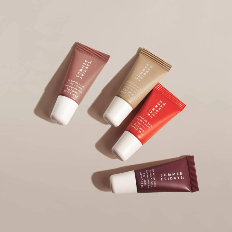 The Mini Lip Butter Balm Set - Summer Fridays / Set 4 pzas mini bálsamos de labios